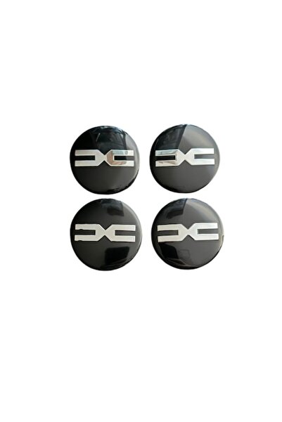 Dacia Set 4 capacuri roti 57mm exterior, 54mm interior DC Negru