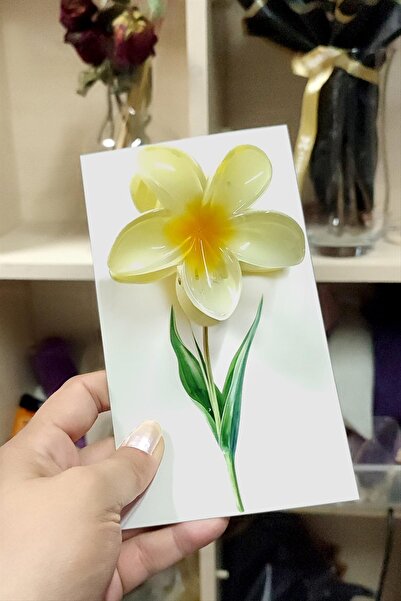 Ronanna 100 قطعة مشبك لوتس أصفر 8 سم مجموعة حنة