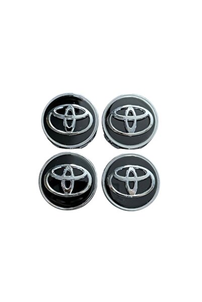 Toyota Σετ 4 καπάκια ζαντών TOYOTA, 57mm, Μαύρο Χρώμιο