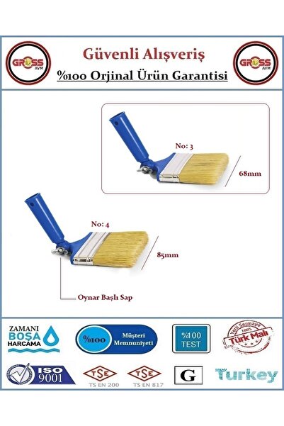 Aldeko Robot Ayarlı Kestirme Boya Fırçası - No: 3