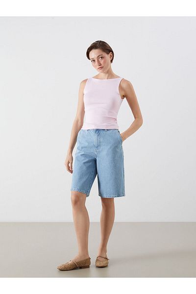 LC Waikiki Γυναικείο τζιν σορτς Bermuda Fit