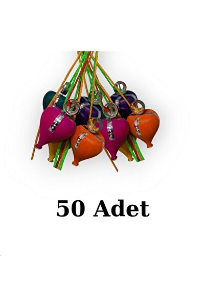 Nostaljik Lezzetler Renkli Ağaç Topaç (50 Adet)