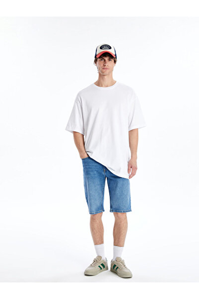 LC Waikiki Nevavm Standard Fit Men's Jean Shorts with a Difference