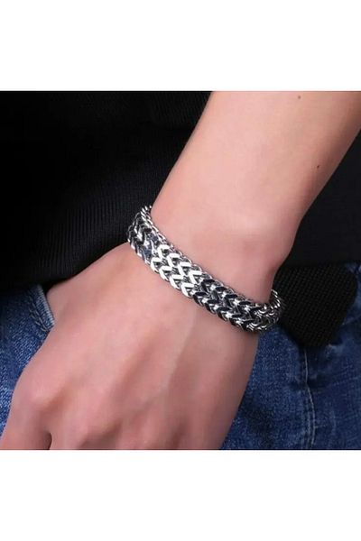 Sevilgülgünfinecrafts 316 Stainless Steel Titanium Chain ​​Men's Bracelet