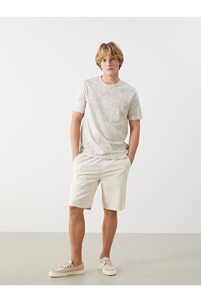 LC Waikiki Nevavm Standard Fit Linen-Look Men's Shorts with a Difference