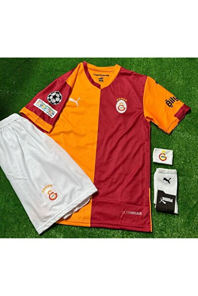 SPECİAL ARENA G̸A̸L̸A̸T̸A̸S̸A̸R̸A̸Y̸ 2025/26 5. YILDIZLI İÇ SAHA SARI SANCHEZ ÇOCUK FORMASI 4LÜ SET