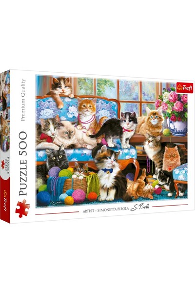 Trefl Παζλ 500 Οικογένεια Γατακιών