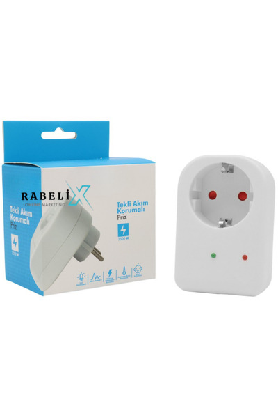 Rabelix Online Marketing 2 مقبس حماية من التيار الواحد والأطفال مع شاشة LED 3500 وات 16 أمبير