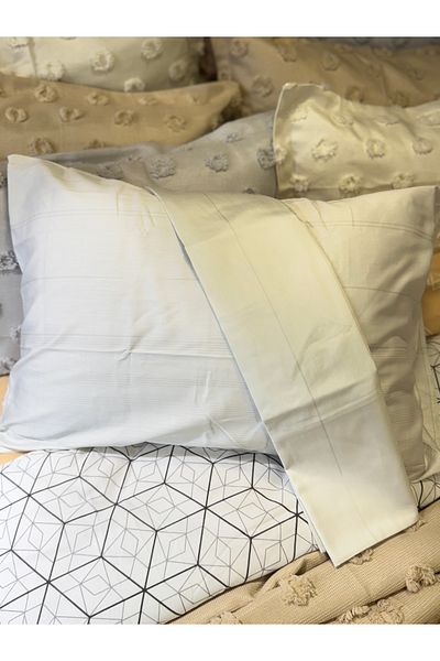 ŞENER HOME غطاء وسادة هوبي مكون من قطعتين من الساتان القطني 100% مقاس 50 × 70 سم