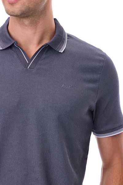 RAVANELLI Tricou pentru bărbați din țesătură de bumbac, slim fit, cu gât polo