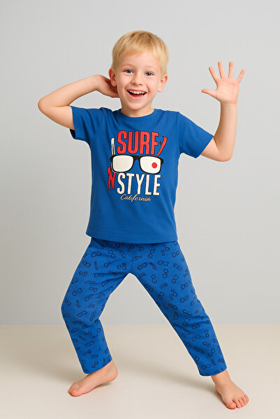 vitmo Set pijamale 3 piese pentru băiat, 100% bumbac, 7-8-9 ani Model: 107