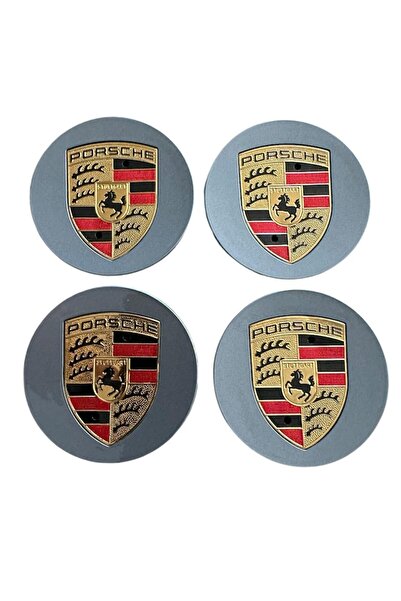 MAF Set of 4 wheel caps 65mm compatible with Porsche alloy wheels, Gray