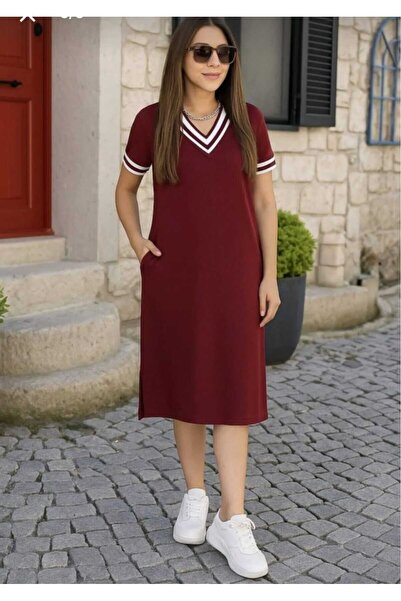 segrock TREND-Kadın Ribana Detay Yazlık Elbise