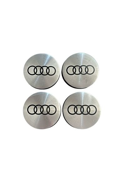 Universal Set 4 capace roti 58mm exterior, 50, 5mm interior Audi argintii compatibil/inlocuitor janta aliaj