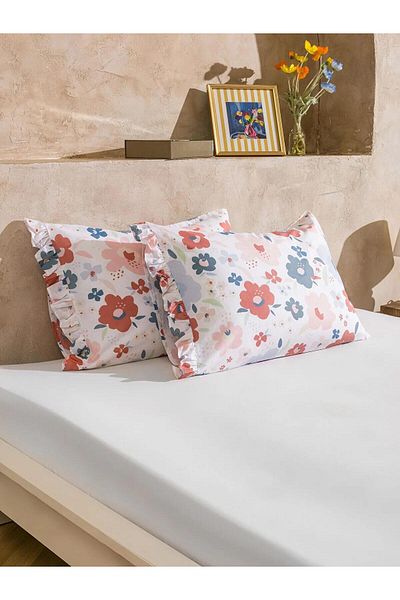 LC Waikiki Lcw Home Flower Printed Pillow Case 2-Piece 50X70 cm (W5)
