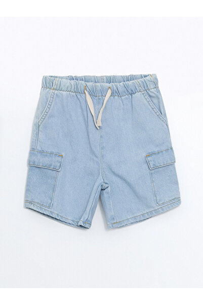 LC Waikiki Nou sezon, cu talie elastică pentru fete, sort de blugi cargo - S5...