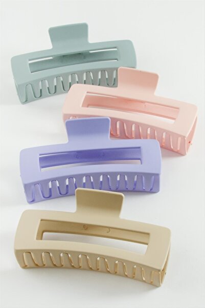 Okyanuss Accessories مشبك ملون مستطيل 10 سم