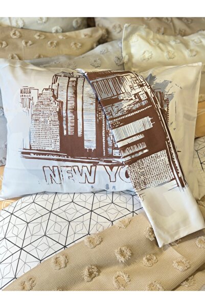 ŞENER HOME 100% Cotton Satin 2-Piece Hobby Pillow Case 50X70 cm