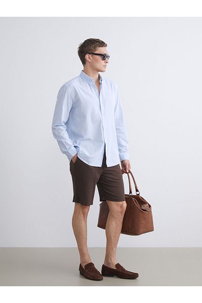 LC Waikiki Ανδρικό σορτς Standard Mold Linen Blend
