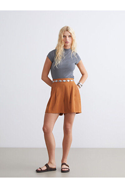 LC Waikiki Özmarka Новий сезон Жіночі шорти з гумкою на талії та плісировані