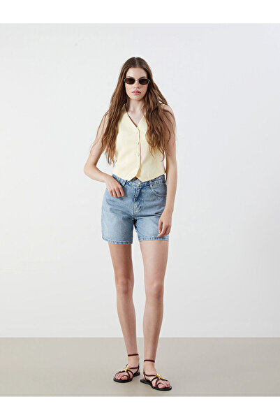 LC Waikiki Γυναικείο τζιν σορτς Peak New Season Mom Fit