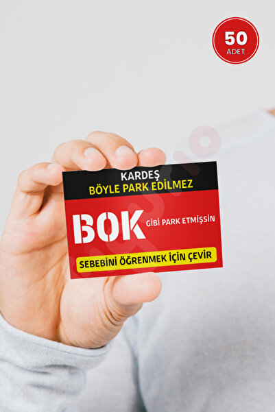 figurio Kötü Park Uyarı Kartı / Klasik Model / Parkvizit / Small Paket / 50 Adet