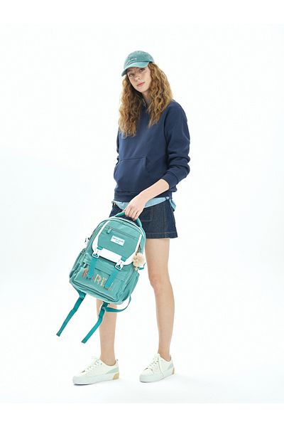 Pierre Cardin Rucsac verde pentru școală pentru copii 07PC11118