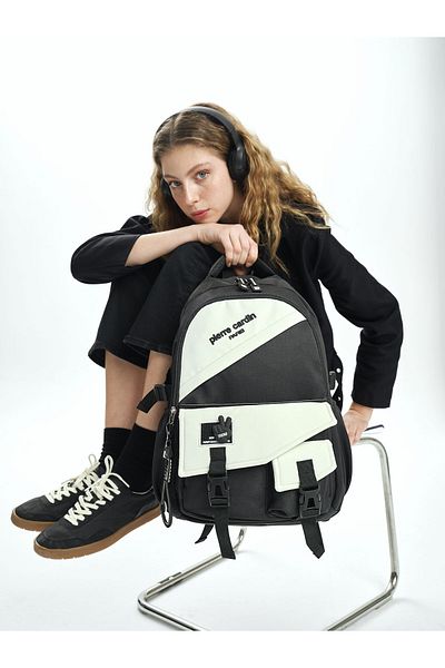 Pierre Cardin Rucsac negru pentru școală pentru copii 07PC303
