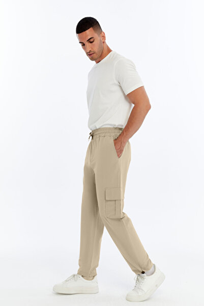 KRAVEN Ανδρικό Oversize Loose Fit Cargo Premium Φούτερ με τσέπες Αλεξίπτωτο Παντελόνι με ρυθμιζόμενο ύφασμα με κλιπ στο πόδι