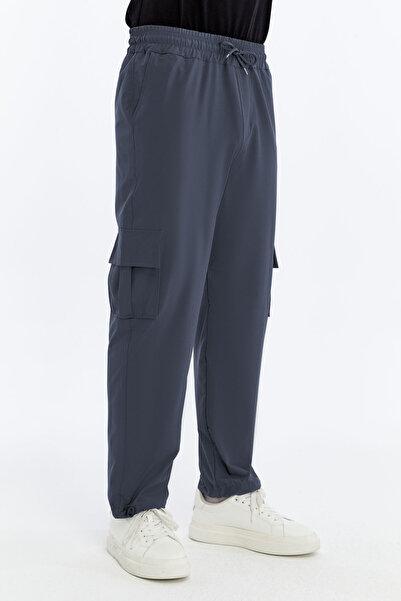 KRAVEN Ανδρικό Oversize Loose Fit Cargo Premium Φούτερ με τσέπες Αλεξίπτωτο Παντελόνι με ρυθμιζόμενο ύφασμα με κλιπ στο πόδι