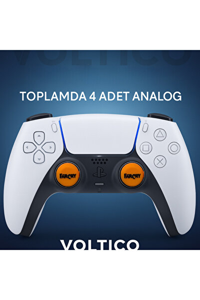 Voltico 4’lü Analog Başlık Seti Desenli Analog Koruyucu PS5/PS4/PS3/Xbox One-...