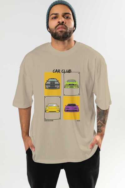 Ankhises Car Club μπροστινό εμπριμέ μπλουζάκι Oversize Ανδρικό Γυναικείο 100%...