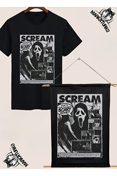 MarkaTurko Scream Sublimation Printed Tshirt & Table Gifted 1976-219H