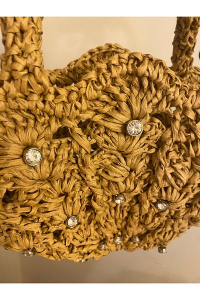 Luna Stone Embroidered Seashell Bag