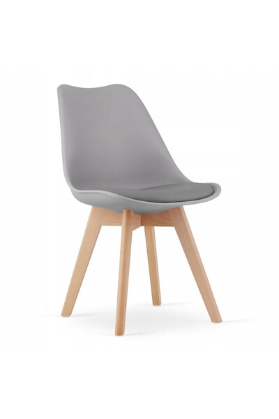 JollyMag Židle do kuchyně/obývacího pokoje, Artool, Mark, PP, dřevo, šedá, 49...