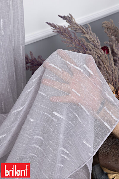 Brillant Keten Lotus Gri 1/2.5 Normal Pileli Ütü İstemez Kırışmaz Yeni Sezon ...