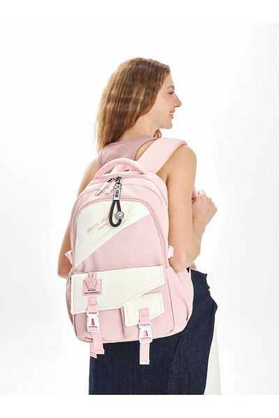 Pierre Cardin Rucsac școlar roz pentru copii 07PC303