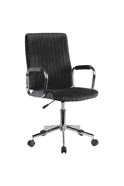 JollyMag Scaun de birou, Akord, rotativ, functie tilt, catifea, negru, max 120 kg, 51x61x92/102 cm