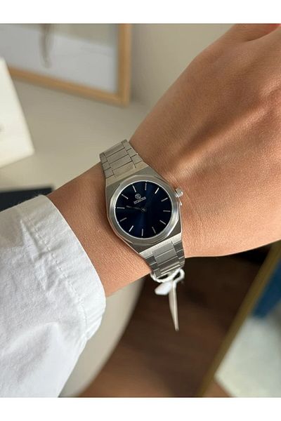 Homies Guaranteed Premium Women Wrist Watch Silver (Navy Blue Dial) Rshms-252