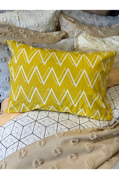 ŞENER HOME 100% Cotton Ranforce 2-Piece Hobby Pillow Case 50X70 cm