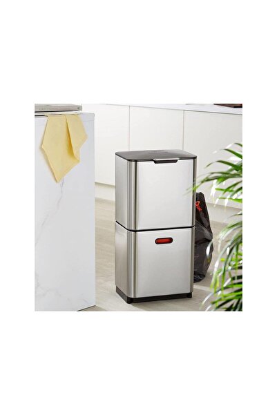 Joseph Joseph JJ Totem Çöp Kovası 60 Litre Paslanmaz Çelik
