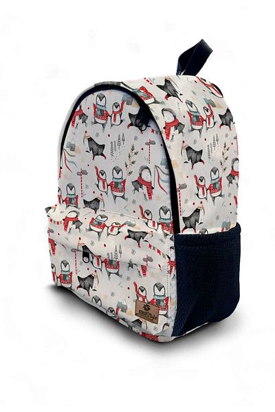 Kokopatik Penguin Winter Patterned Backpack