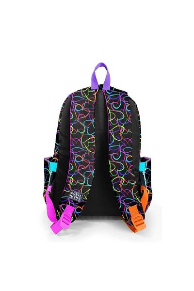 Coral High 23670 Rucsac cu trei compartimente cu model de inimă multicolor pentru copii