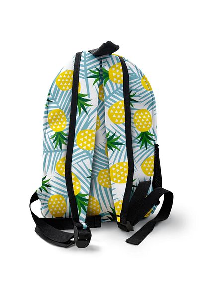Kokopatik Yellow Pineapple Patterned Backpack