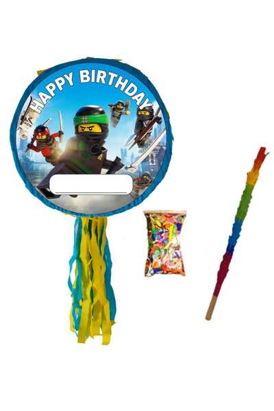 PinaStar Пинята NinjaGo Star с бухалка и конфети, Pinastar.