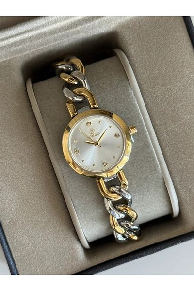 Homies Guaranteed Premium Women's Wristwatch Gold-Silver (White Dial) Rshms-240