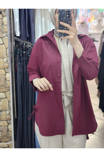 ÇİZGİ Hijab Shirt with Ties on the Sides