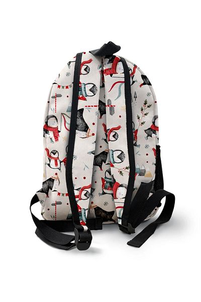 Kokopatik Penguin Winter Patterned Backpack
