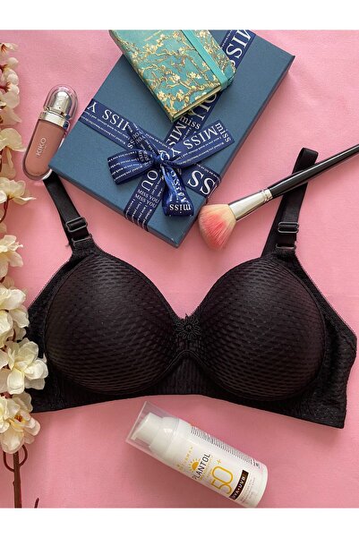 Ebru Silicone Jacquard Micro Underwire (Wireless) Gathering Bra Ebr1055