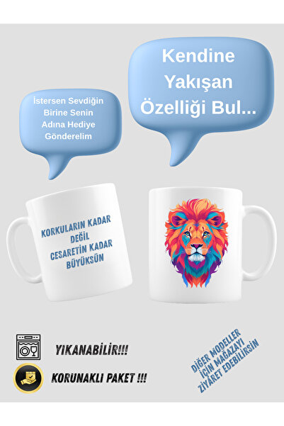 Kişiye Özel Hayvan Figürlü Kupa – Motivasyonel Porselen Bardak 300ml